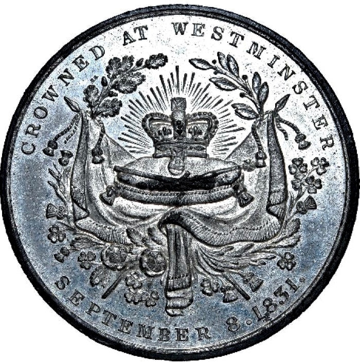 1831 Coronation white metal BHM 1502