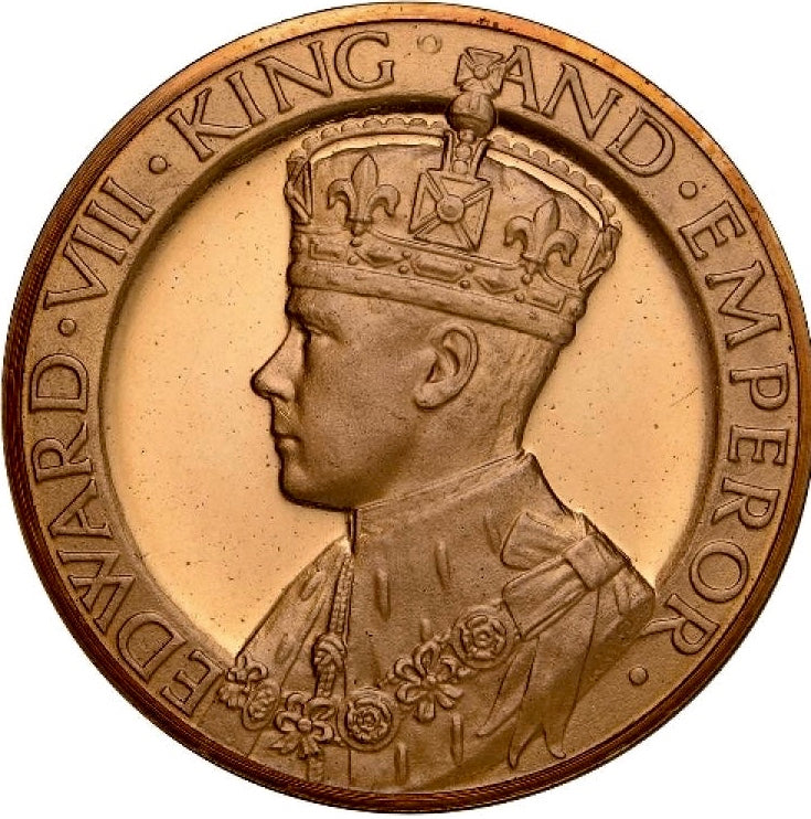 1937 (intended) Coronation gilt bronze medal by Pinches BHM 4291 UNC