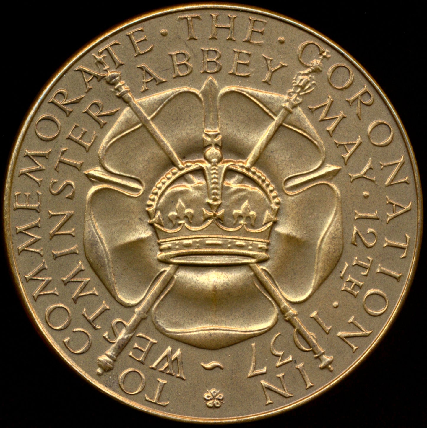 1937 Coronation copper medallion box of issue by Pinches BHM 4336 AUNC