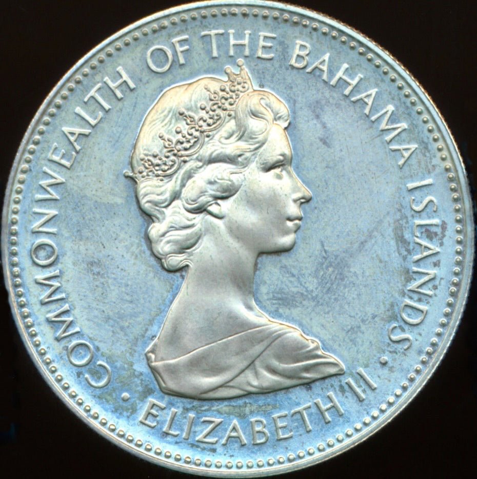Bahamas KM23 1971 Silver $2 BUNC