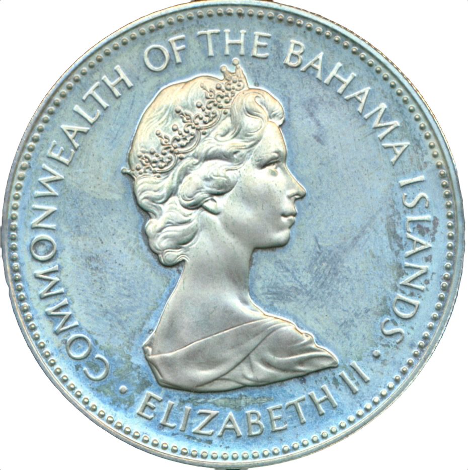 Bahamas KM23 1971 Silver $2 BUNC