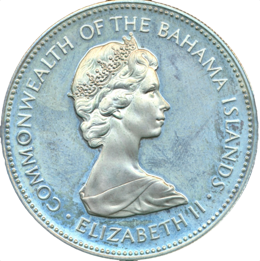 Bahamas KM23 1971 Silver $2 BUNC
