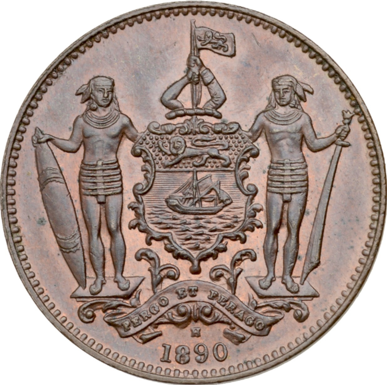 British North Borneo KM2 1890 One Cent GEF