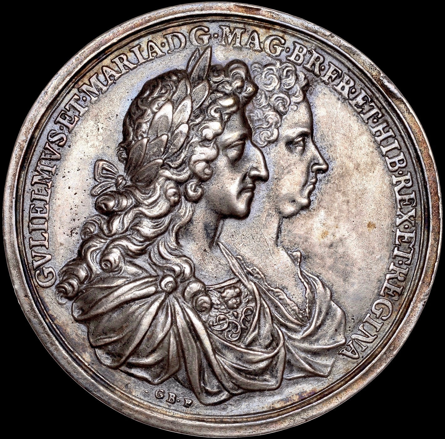 1689 Coronation silver medal E310b NEF/EF