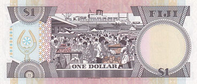FIJI P.86a 1987 $1 UNC