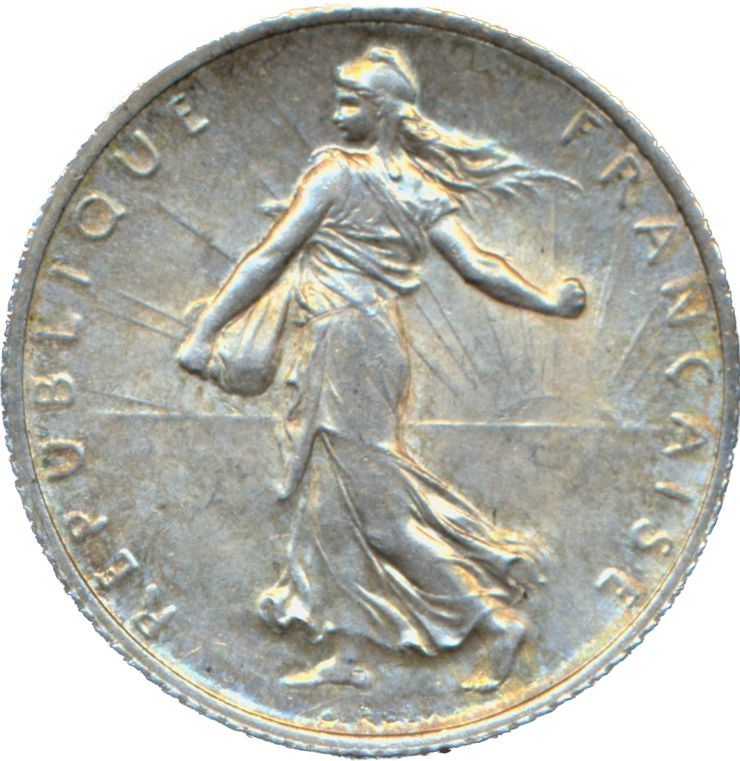 France KM844.1 1916 Silver Franc AUNC