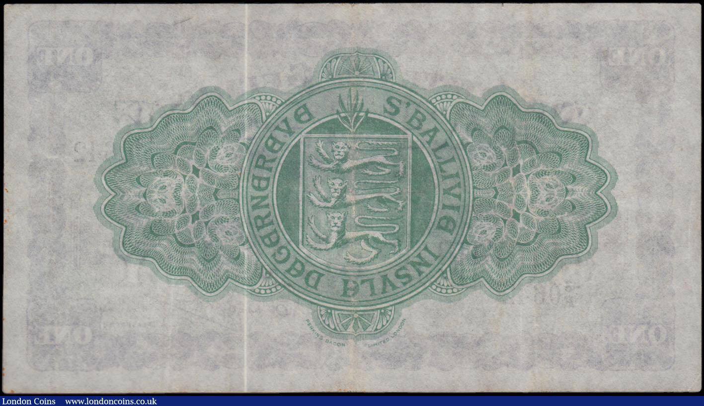 GUERNSEY P.43a GU33a 1945 £1 3/E EF 40