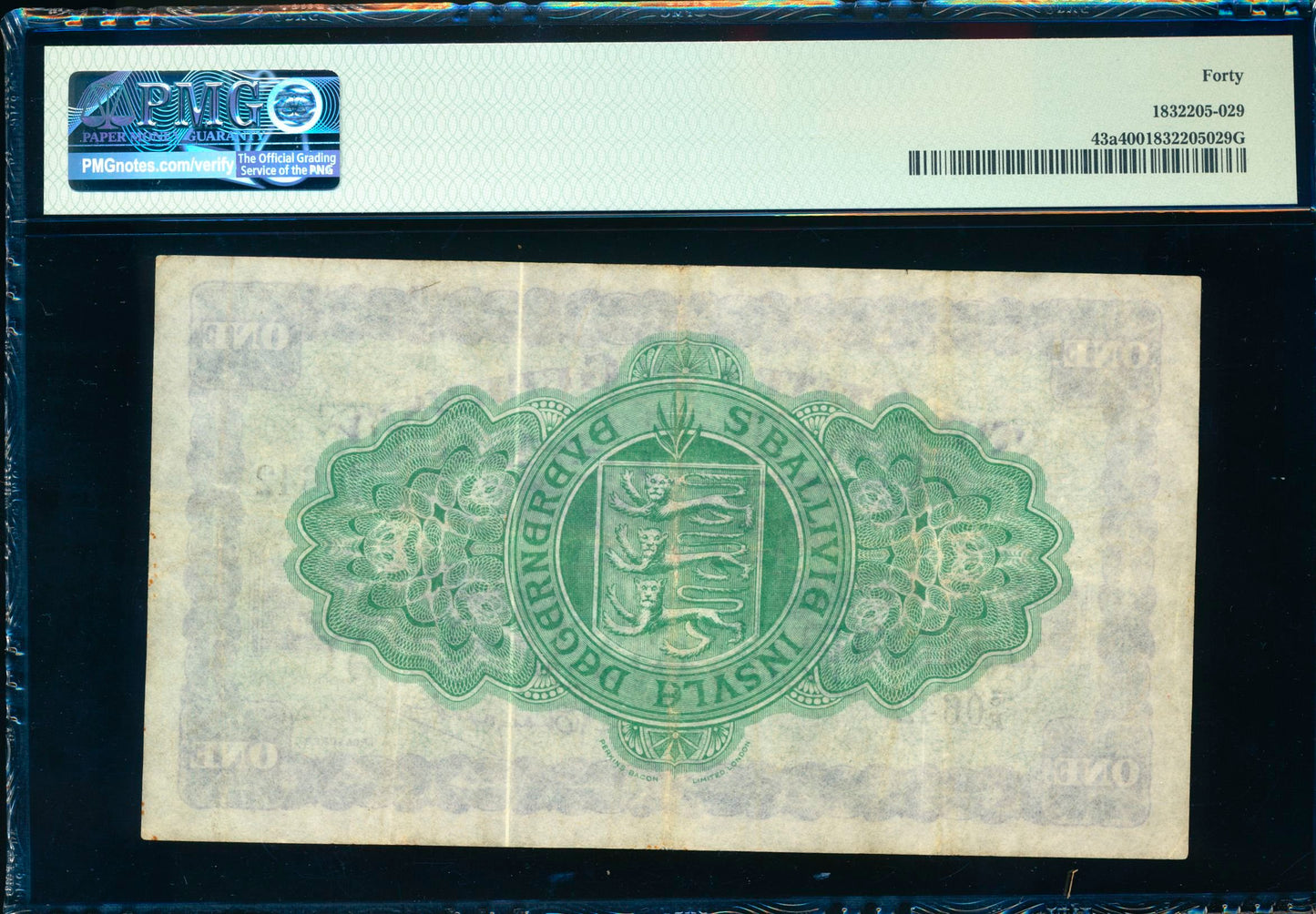 GUERNSEY P.43a GU33a 1945 £1 3/E EF 40