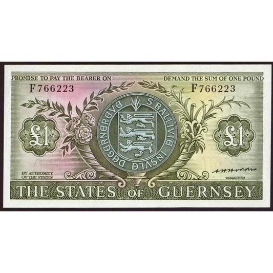 GUERNSEY P.45b GU34b 1969-1980 £1 UNC F
