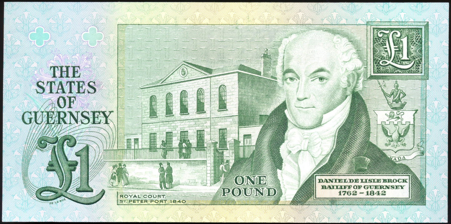 GUERNSEY P.48a GU35b 1980-1991 £1 UNC H