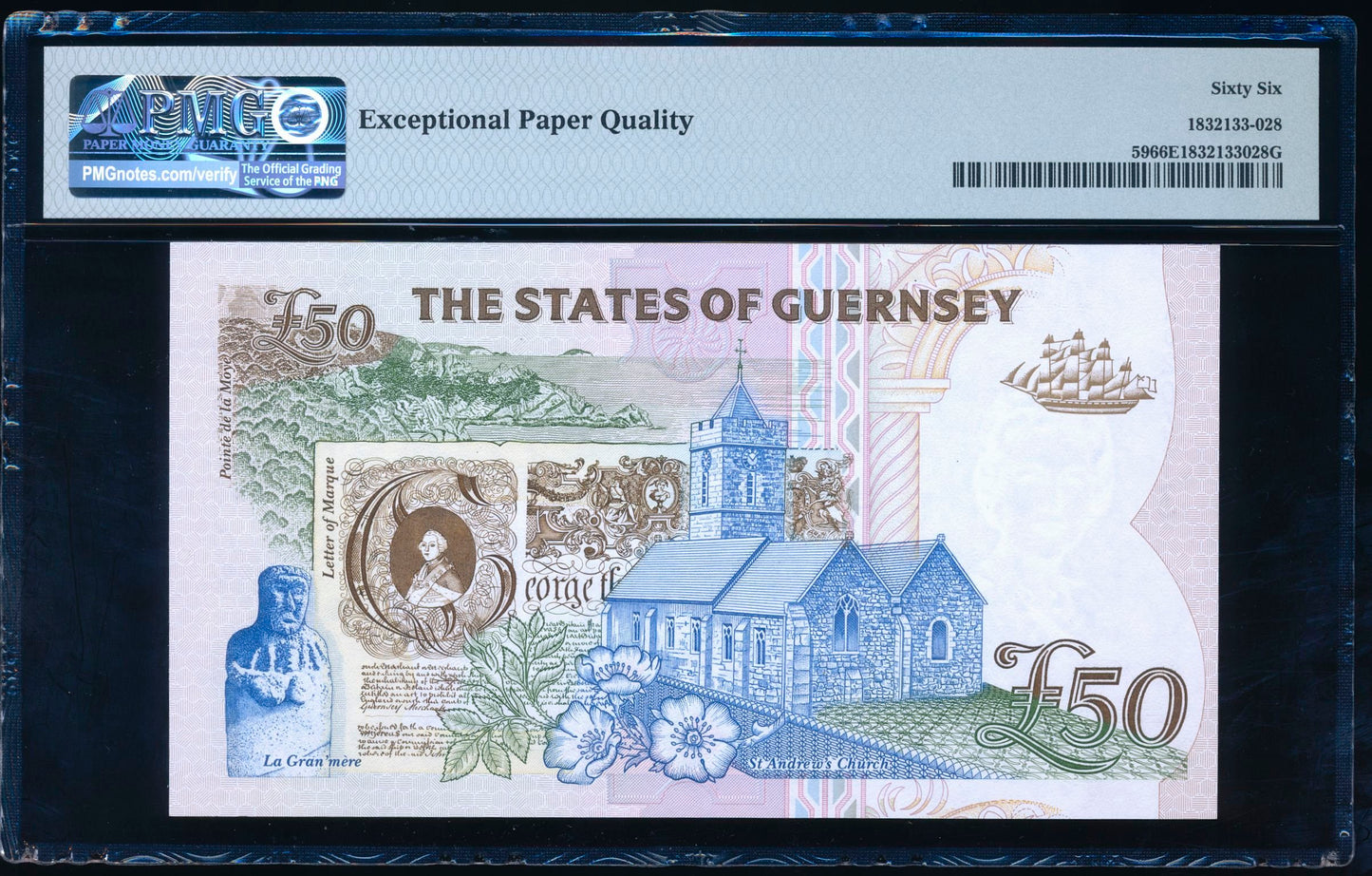 GUERNSEY P.59 GU71a 1994 £50 GEM UNC 66 EPQ