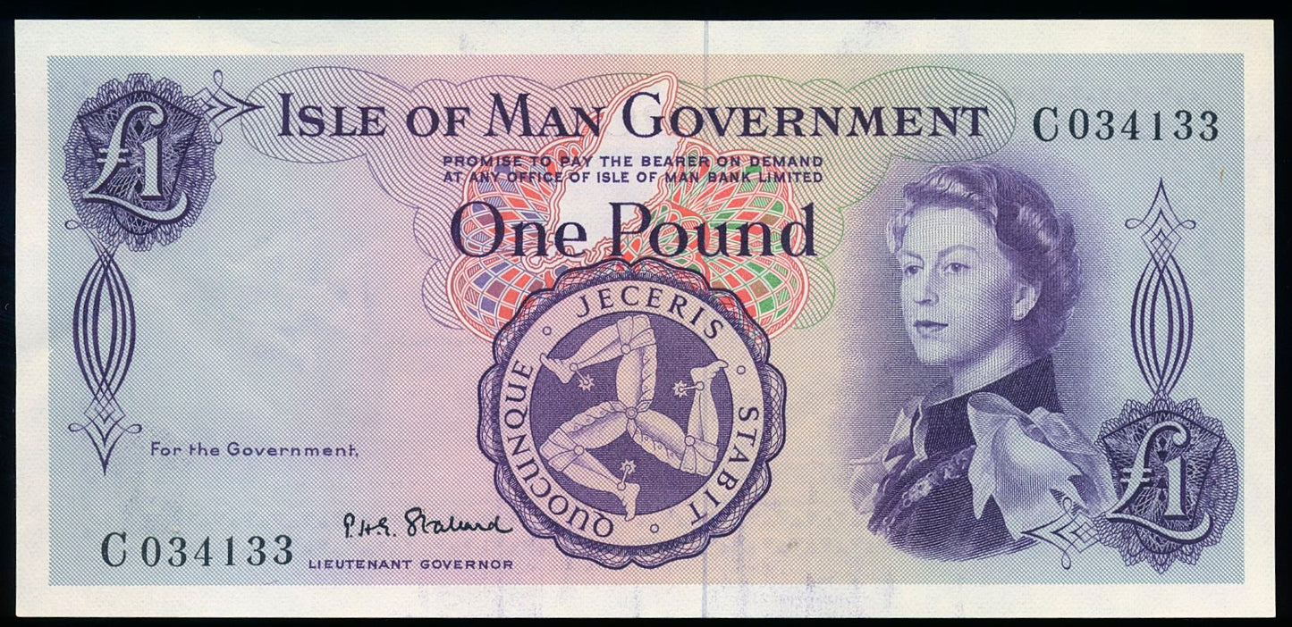 ISLE OF MAN P.25b IM31b 1961-1972 £1 UNC C