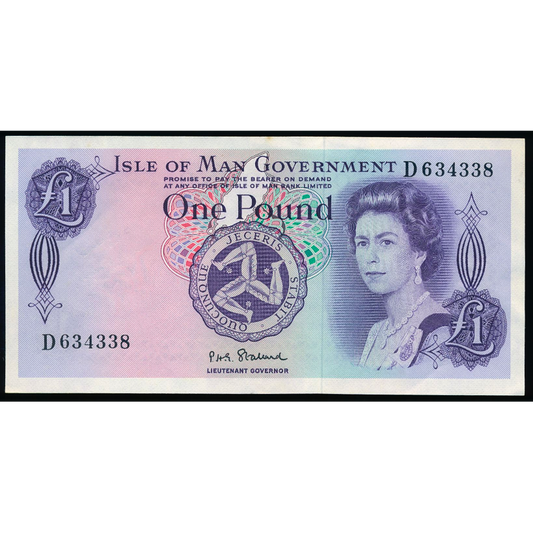 ISLE OF MAN P.29a IM32a 1972-1979 £1 EF D