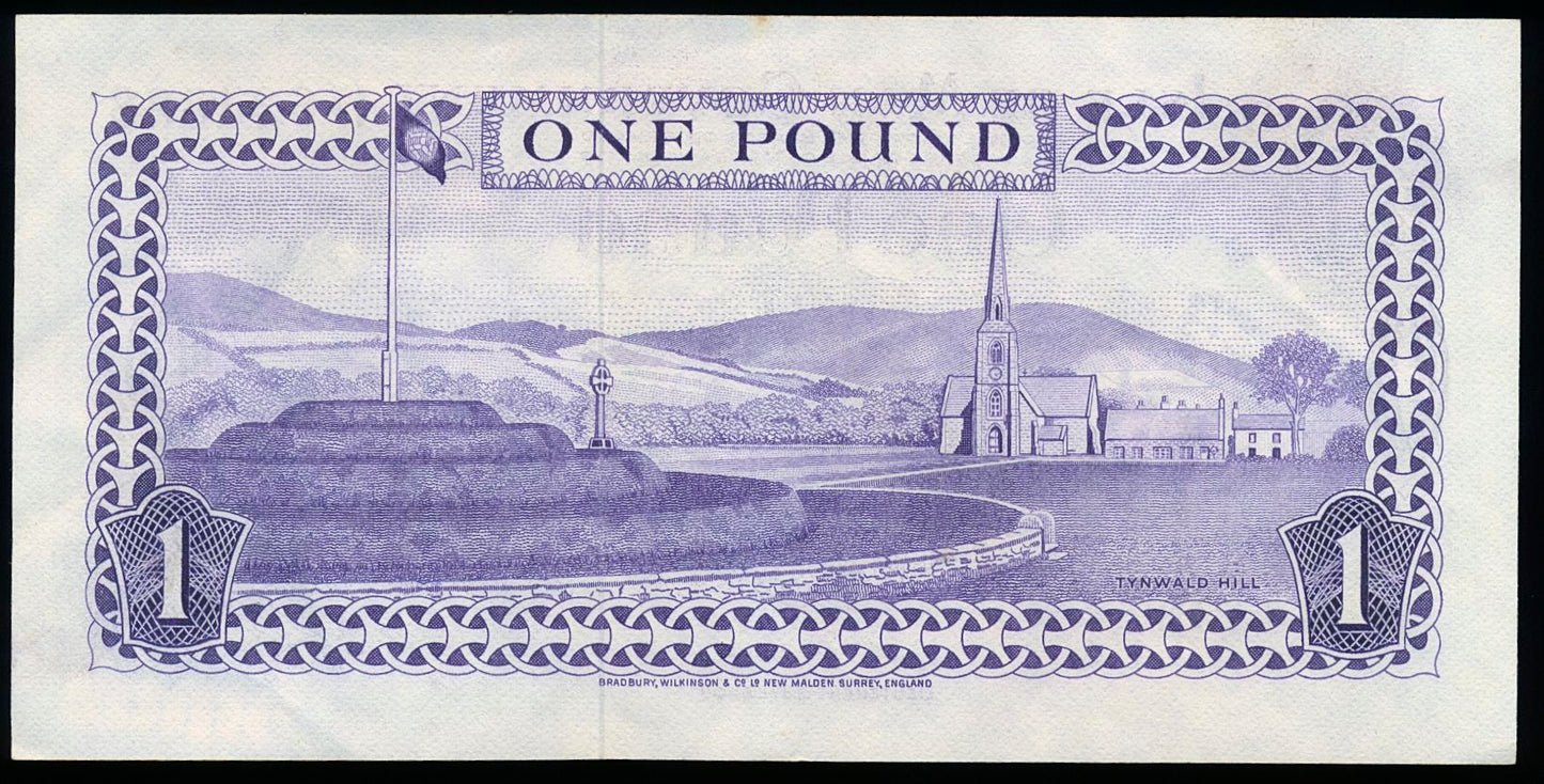 ISLE OF MAN P.29a IM32a 1972-1979 £1 EF D