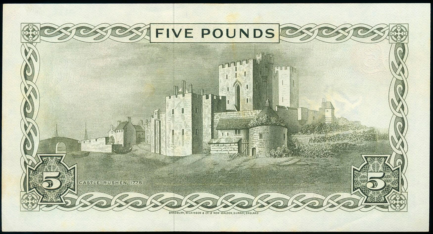 ISLE OF MAN P.30b IM42b 1972-1979 £5 CHOICE AUNC 58