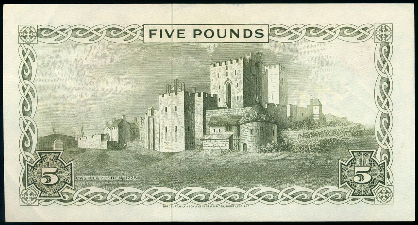 ISLE OF MAN P.35a IM43a 1979-1991 £5 AUNC 55 EPQ