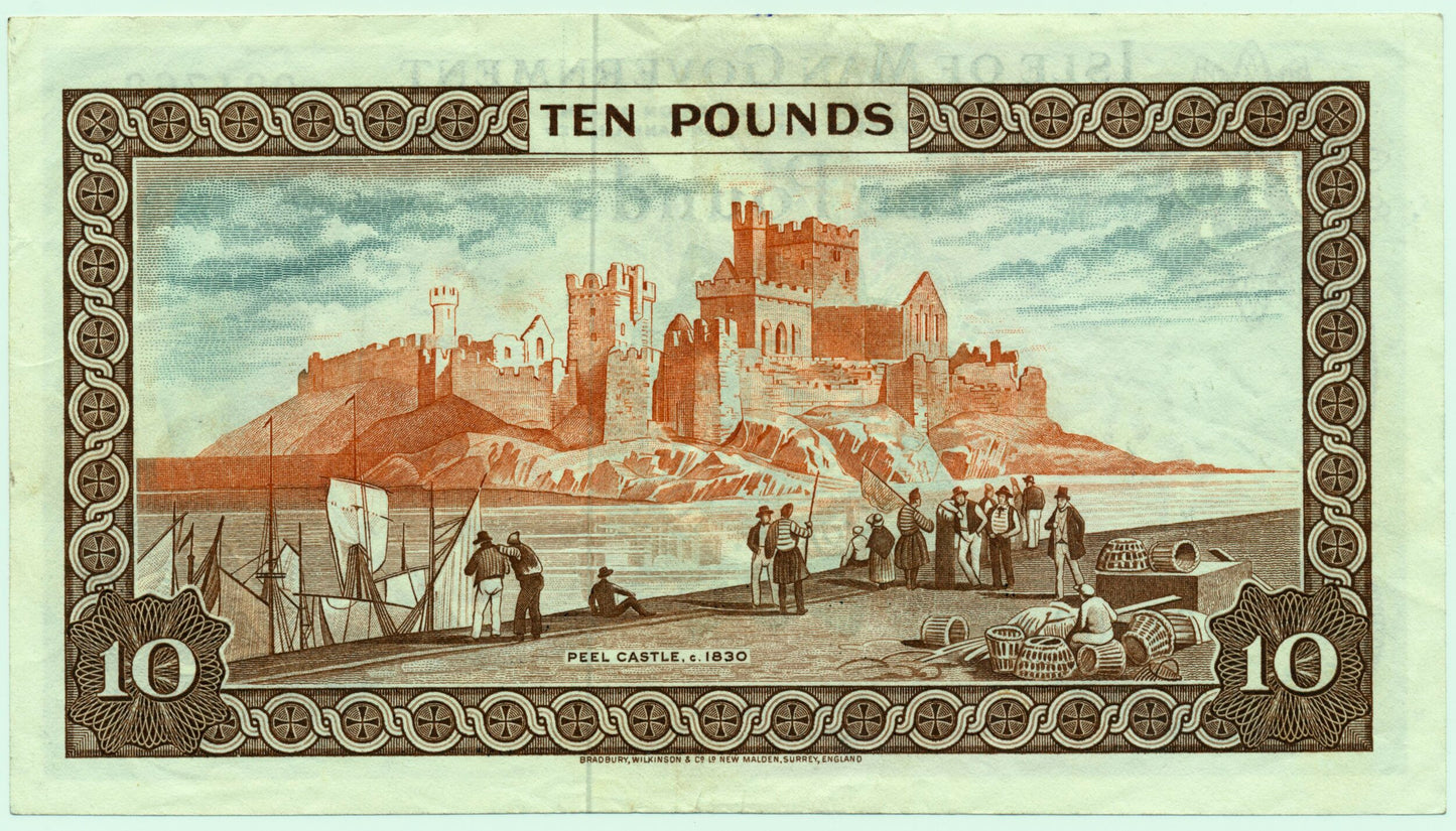 ISLE OF MAN P.31a IM51a 1972-1979 £10 VF 30 EPQ