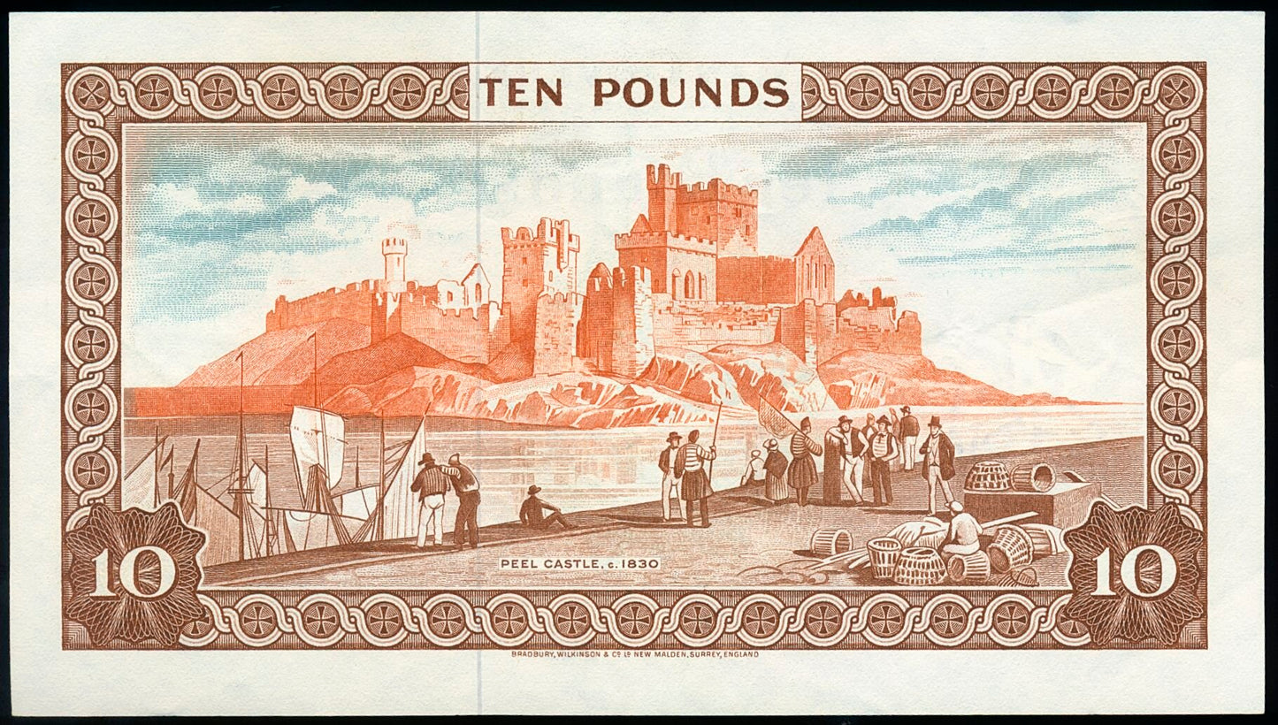 ISLE OF MAN P.36a IM52 1979-1991 £10 no prefix EF 40 EPQ