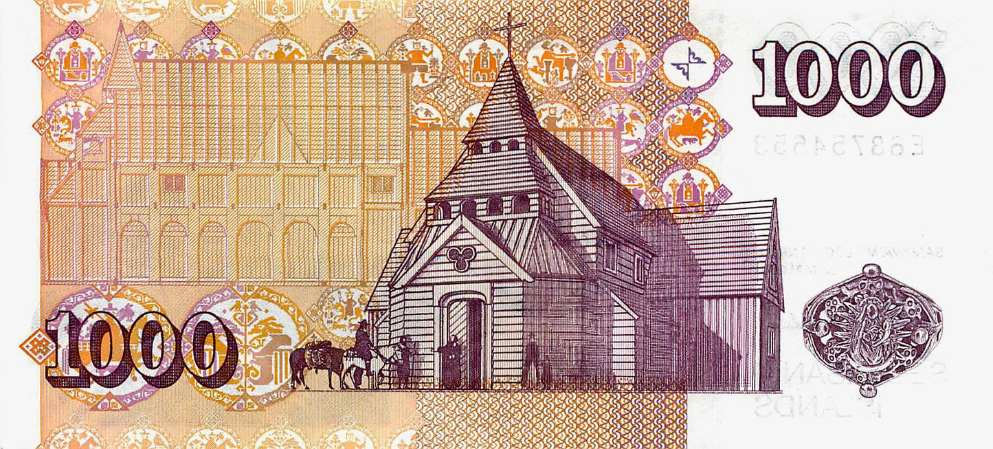 ICELAND P.59 2001 1000 Kronur UNC
