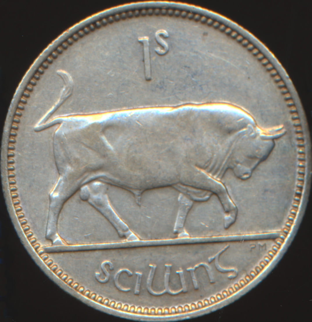 Ireland KM14 1940 Silver Shilling AUNC