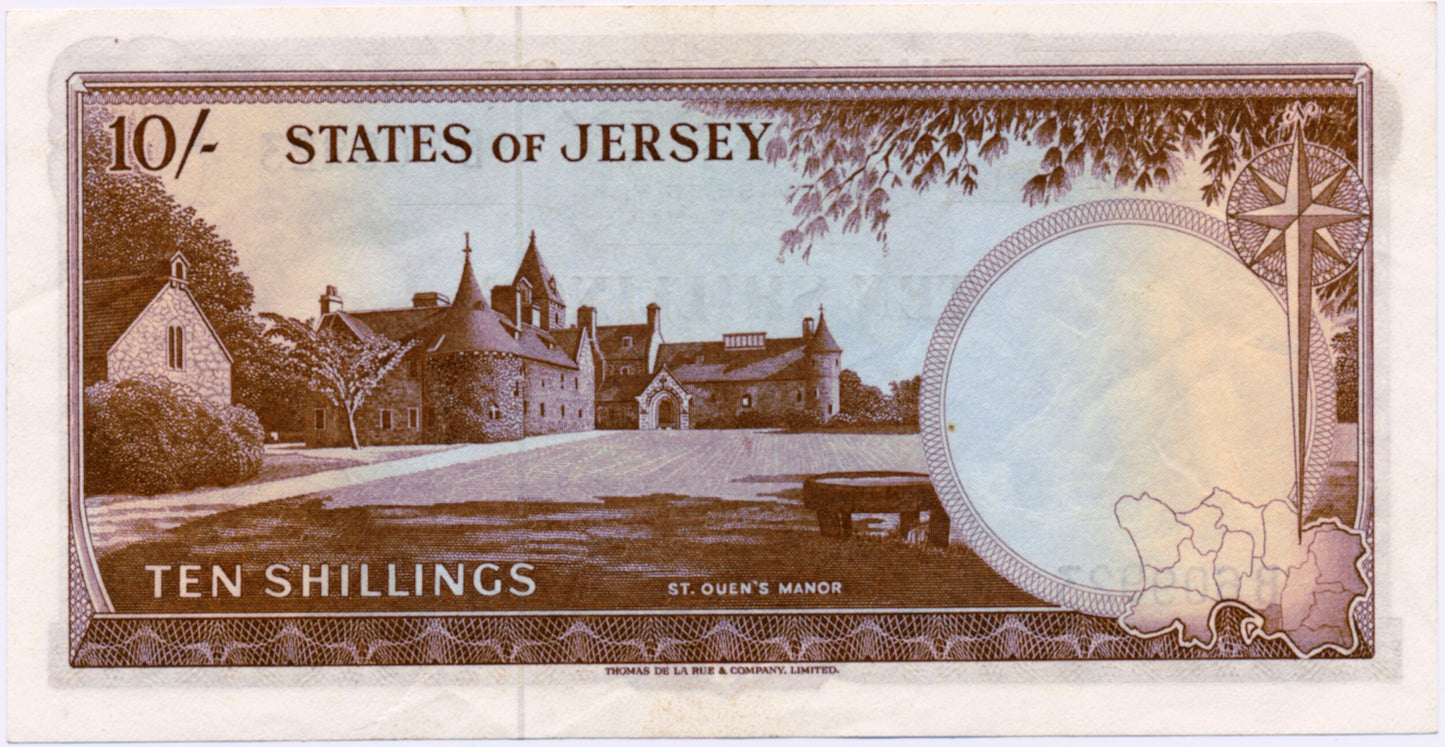 JERSEY P.7a JE10 1963 10 shillings UNC B