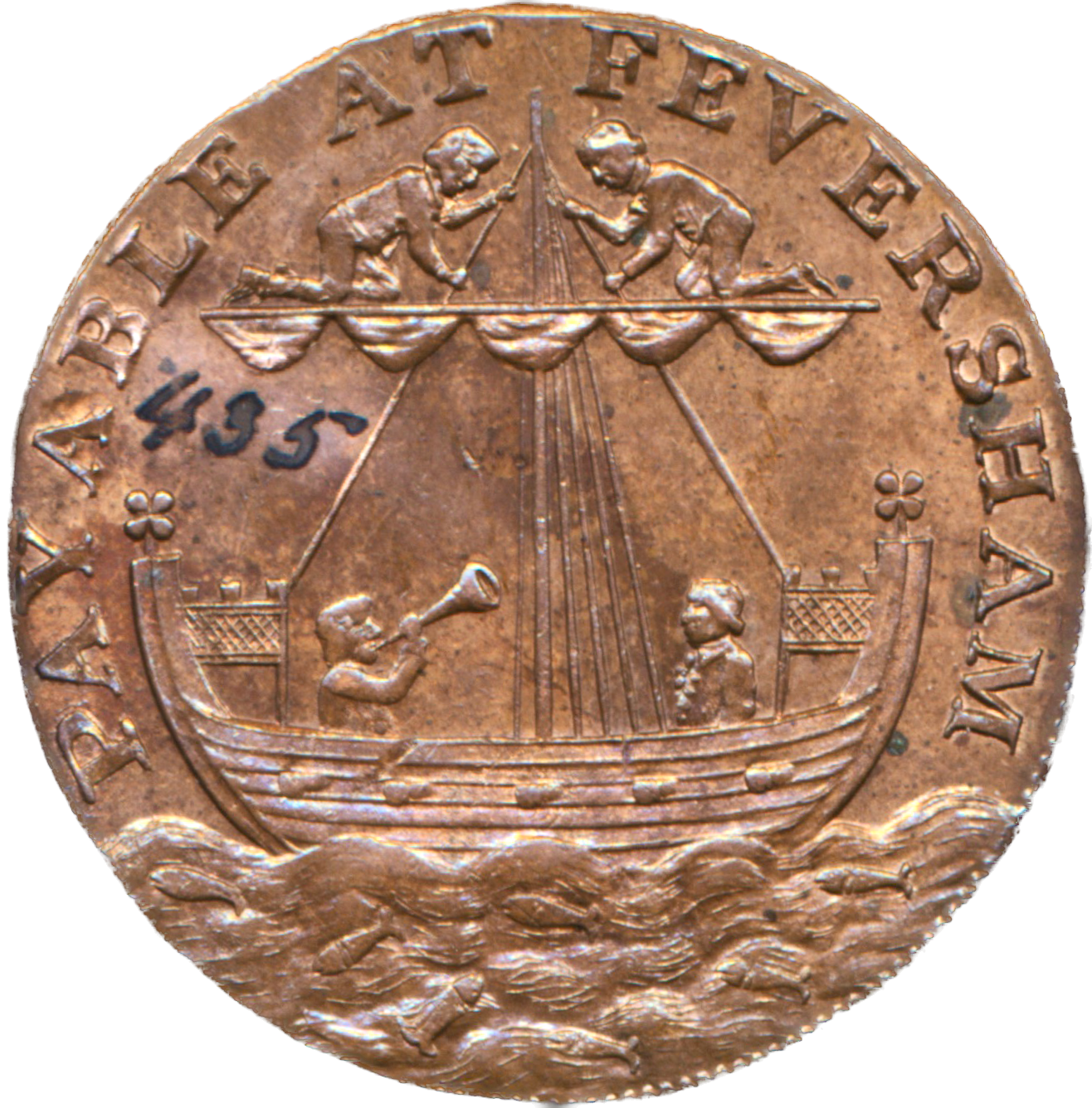 Kent D&H 20 Dover 1794 Conder Halfpenny