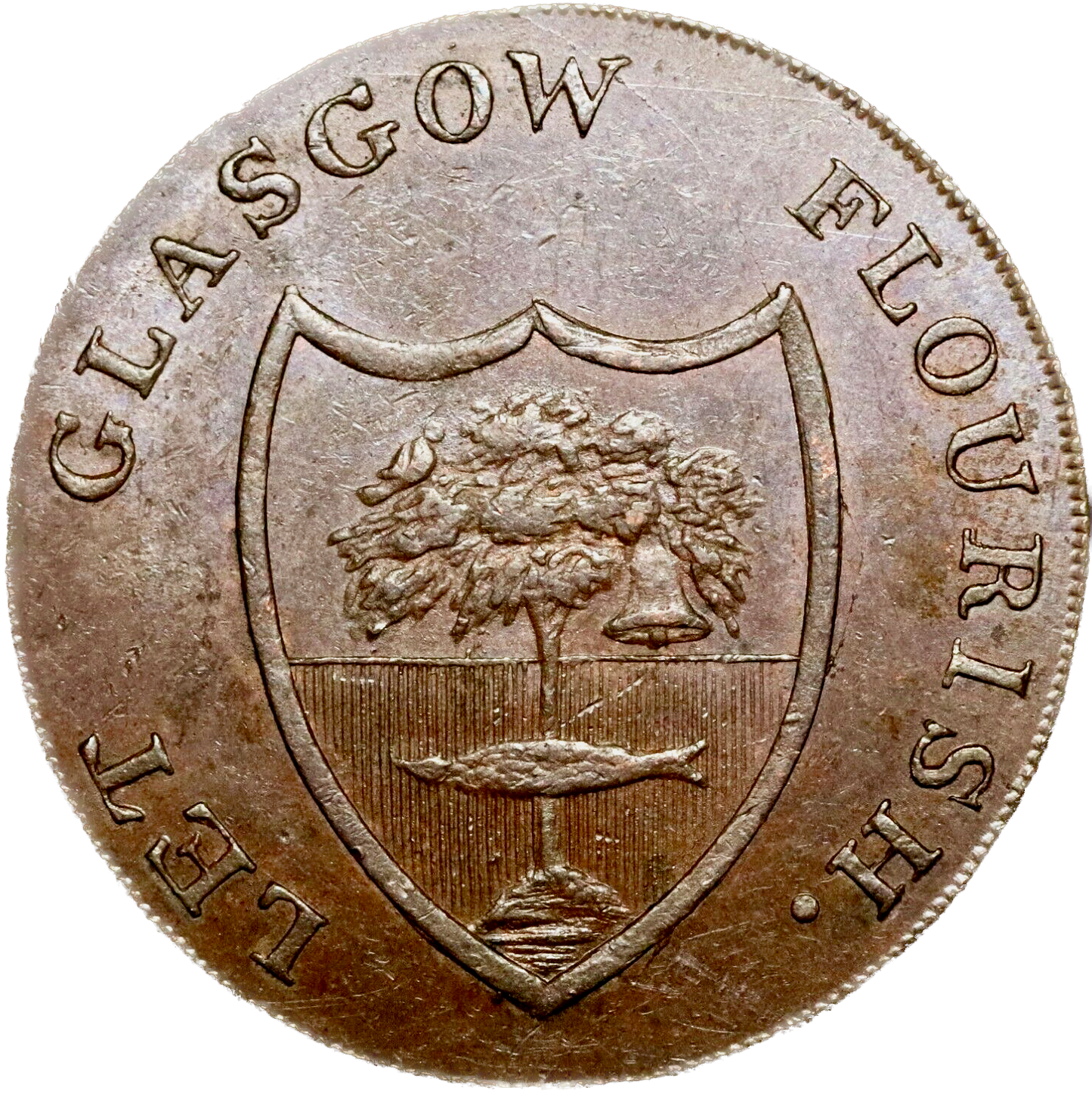 Lanarkshire D&H 6b Glasgow 1795 Conder Halfpenny Rare