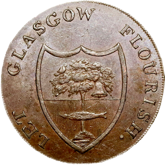 Lanarkshire D&H 6b Glasgow 1795 Conder Halfpenny Rare