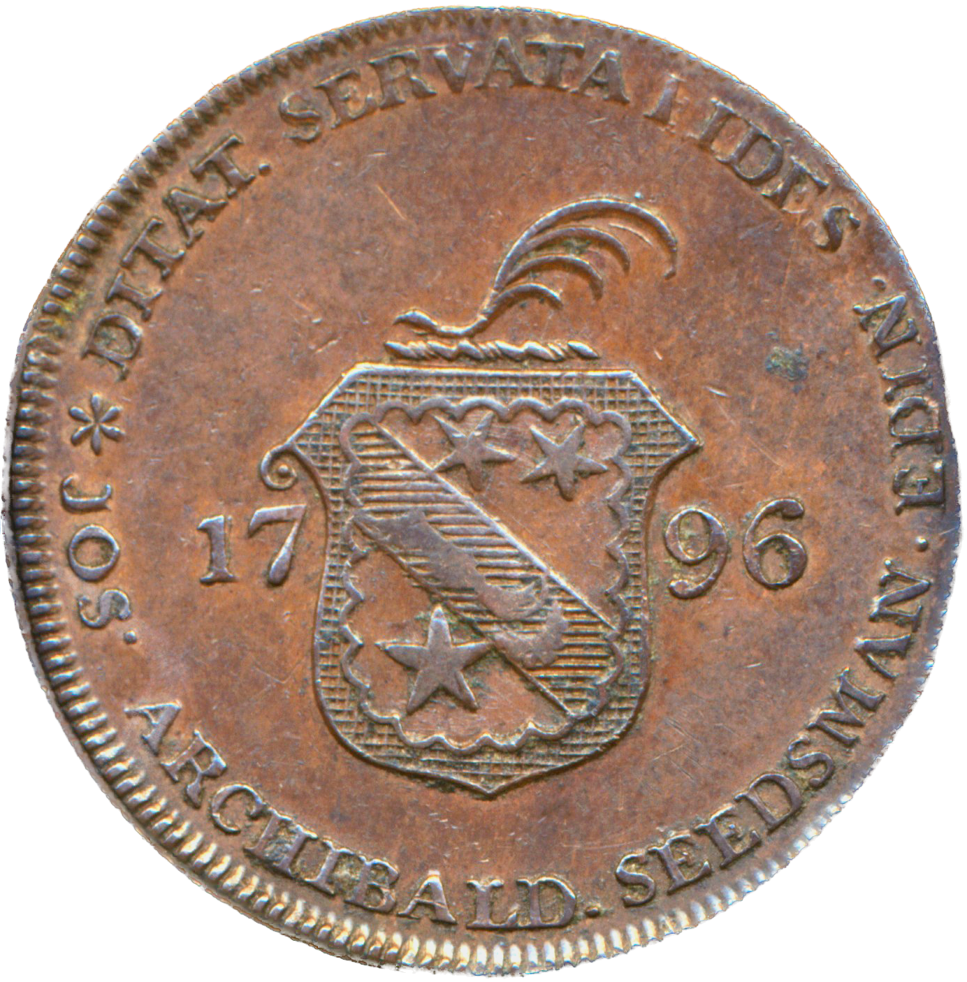 Lothian D&H 12 Edinburgh 1796 Conder Halfpenny