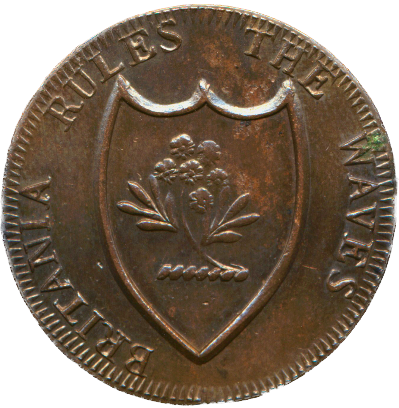 Lothian D&H 3 Edinburgh 1796 Conder Halfpenny