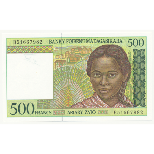 MADAGASCAR P.75 1994 500 Francs UNC