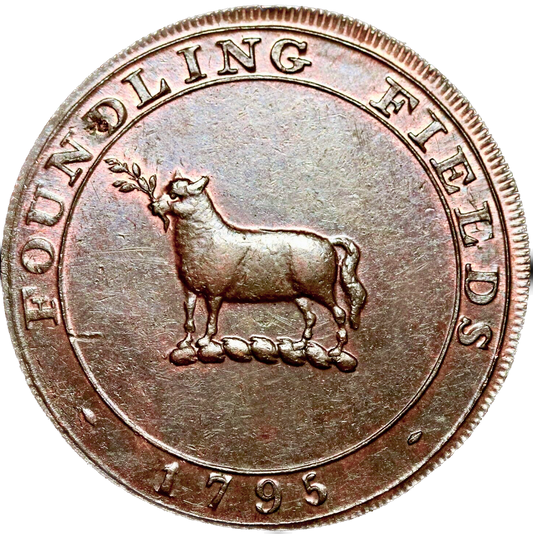 Middlesex D&H 305 Foundling Field's 1795 Conder Halfpenny Rare