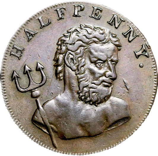 Middlesex D&H 306 Fowler's 1794 Conder Halfpenny