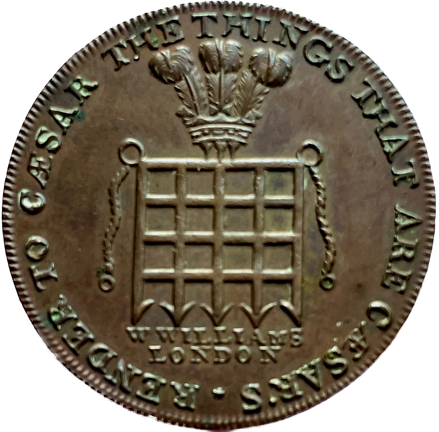 Middlesex D&H 914 Williams' 1795 Conder Halfpenny