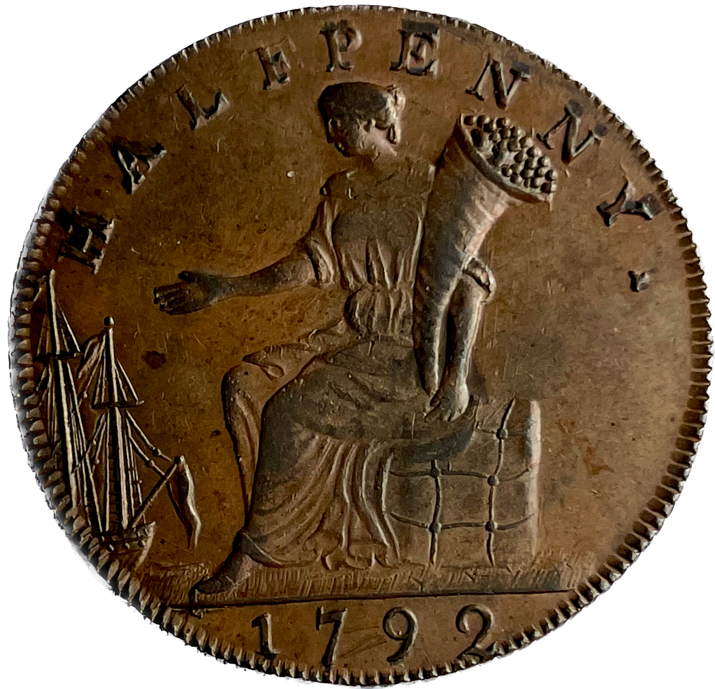Middlesex D&H 928 1792 Conder Halfpenny