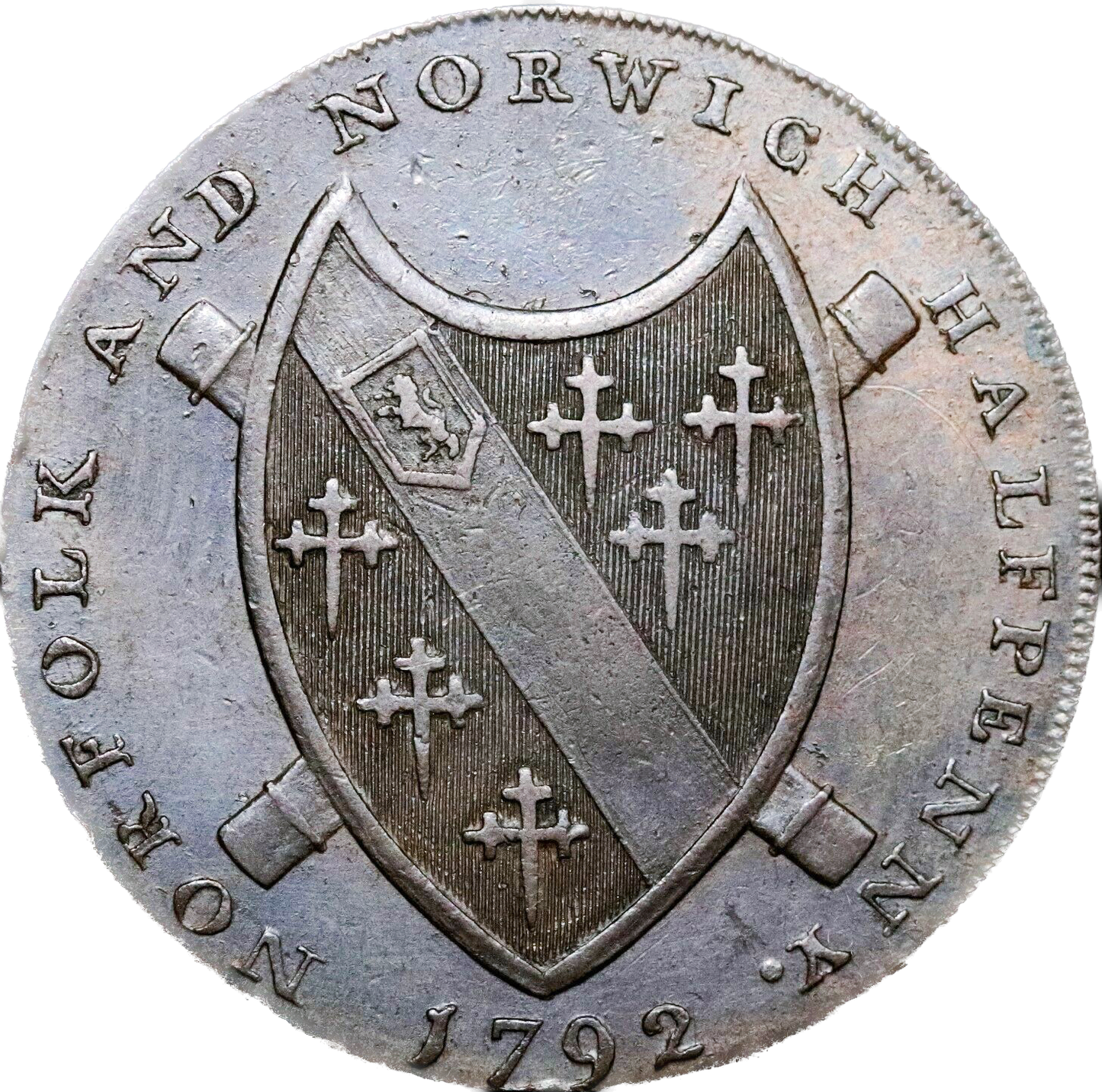 Norfolk D&H 15 Norwich 1792 Conder Halfpenny