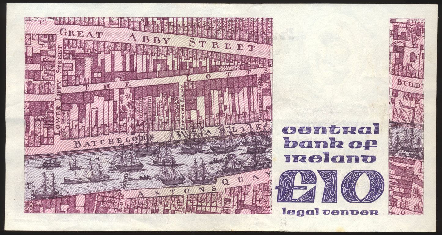 IRELAND P.72a 1980 £10 GVF
