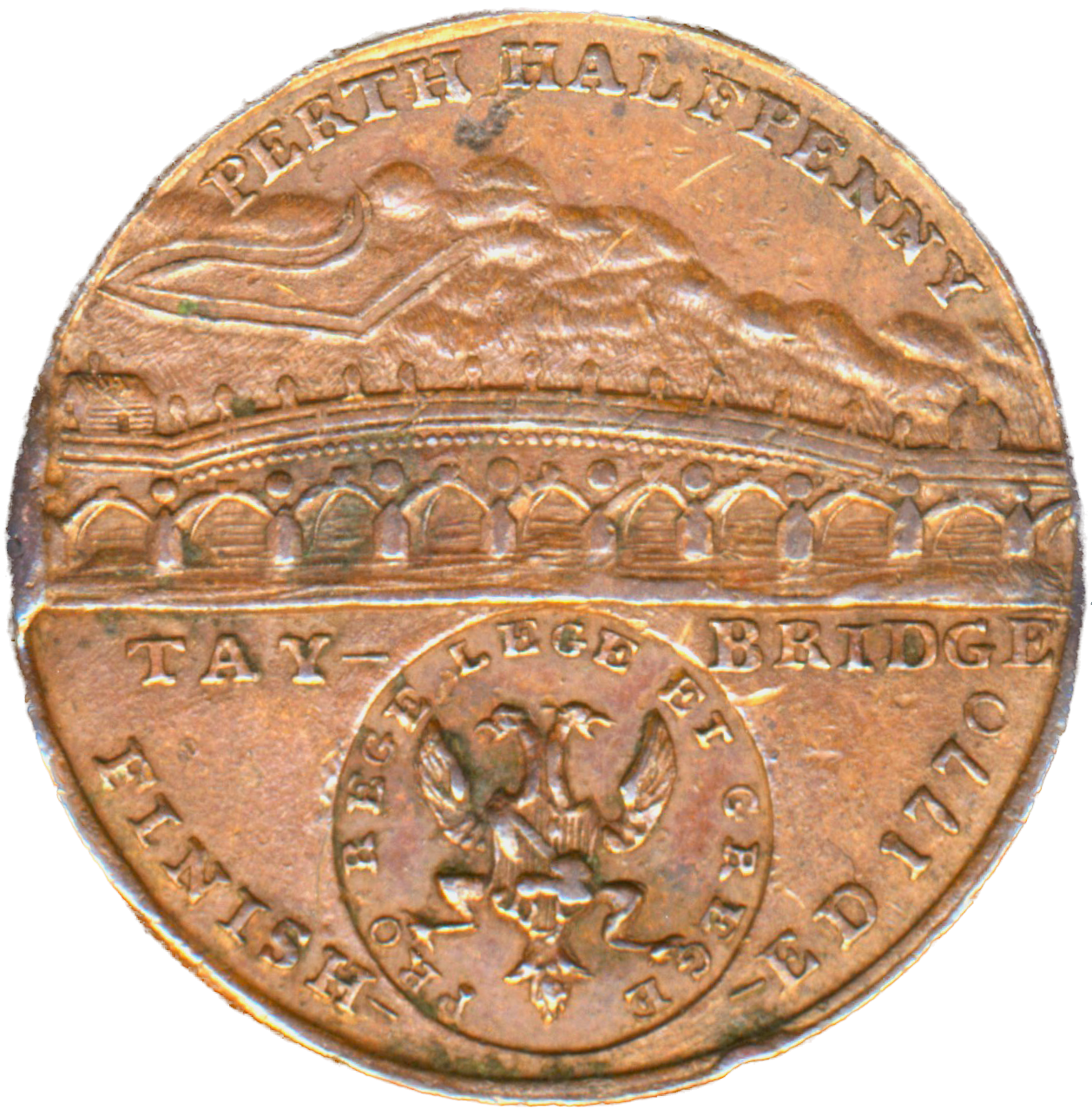 Perthshire D&H 2 Perth 1770 Conder Halfpenny