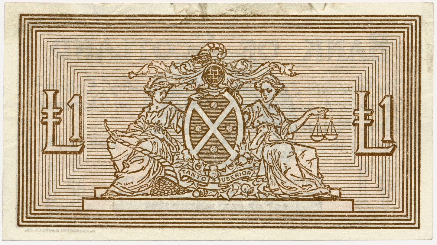 SCOTLAND P.96a SC104 1945 Bank of Scotland £1 GVF A