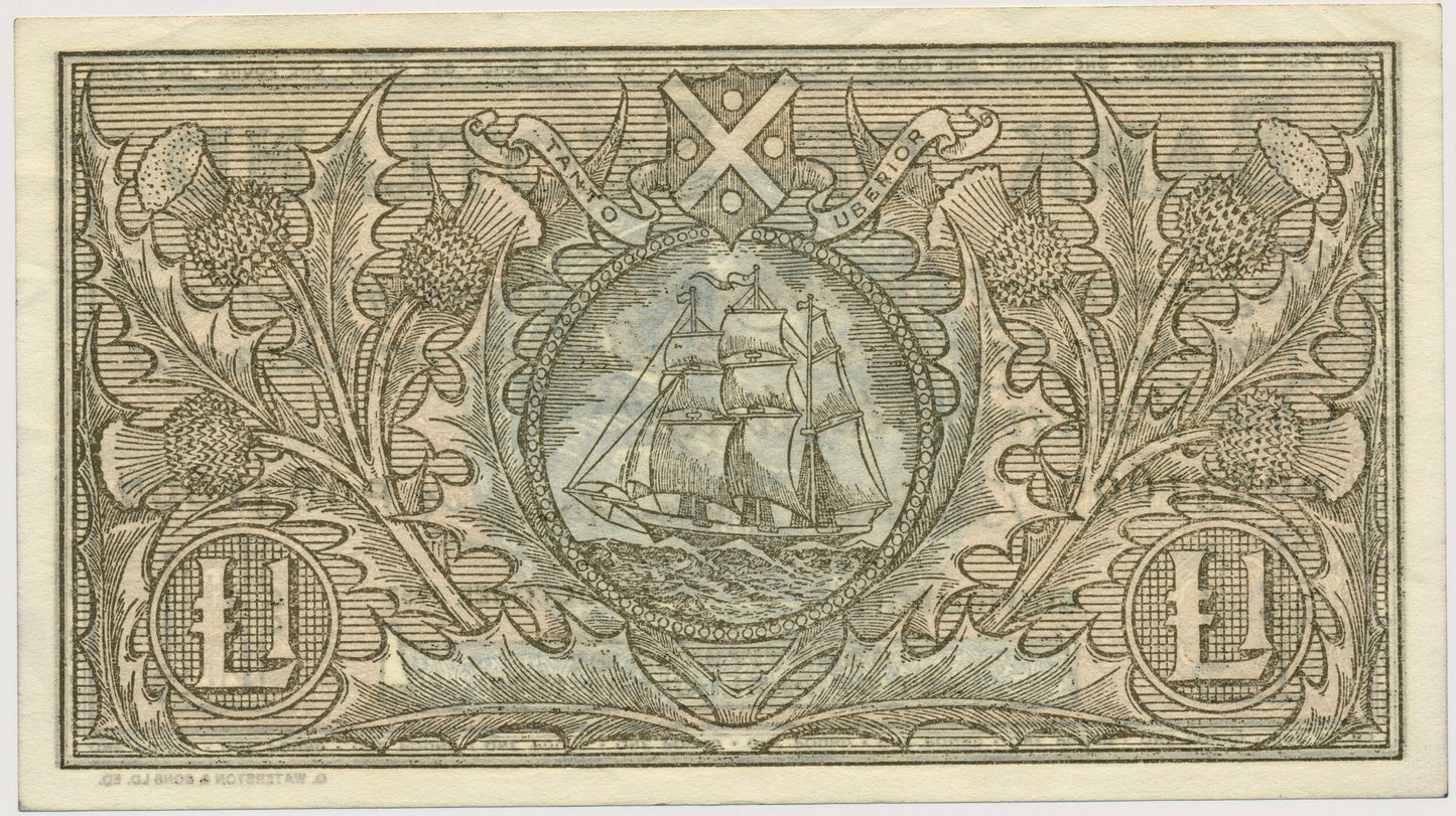 SCOTLAND P.100c SC106c 1957 Bank of Scotland £1 GVF P