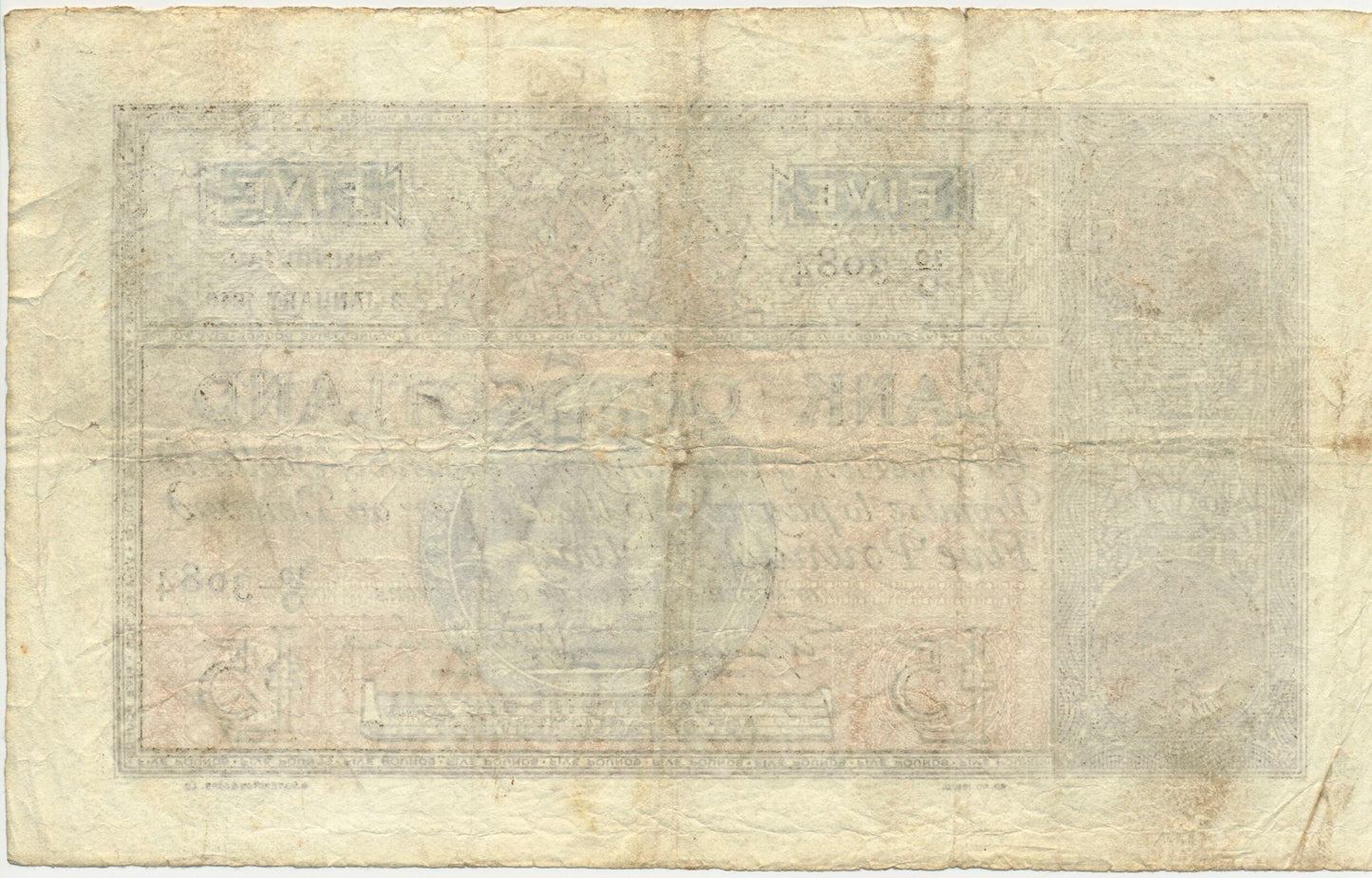 SCOTLAND P.92b SC112b 1940 Bank of Scotland £5 VF 10/O