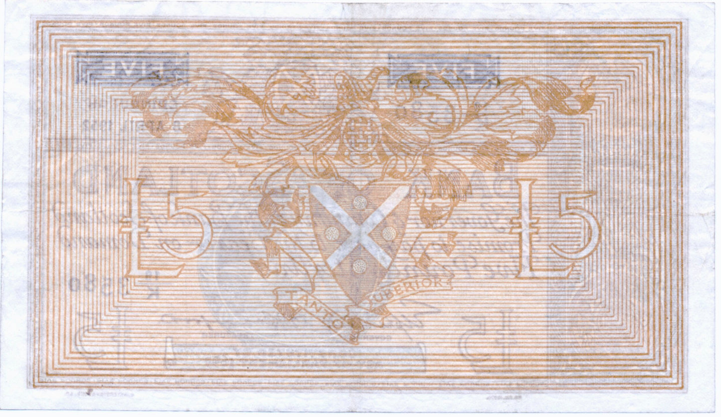 SCOTLAND P.98a SC115a 1952 Bank of Scotland £5 GVF 10/K