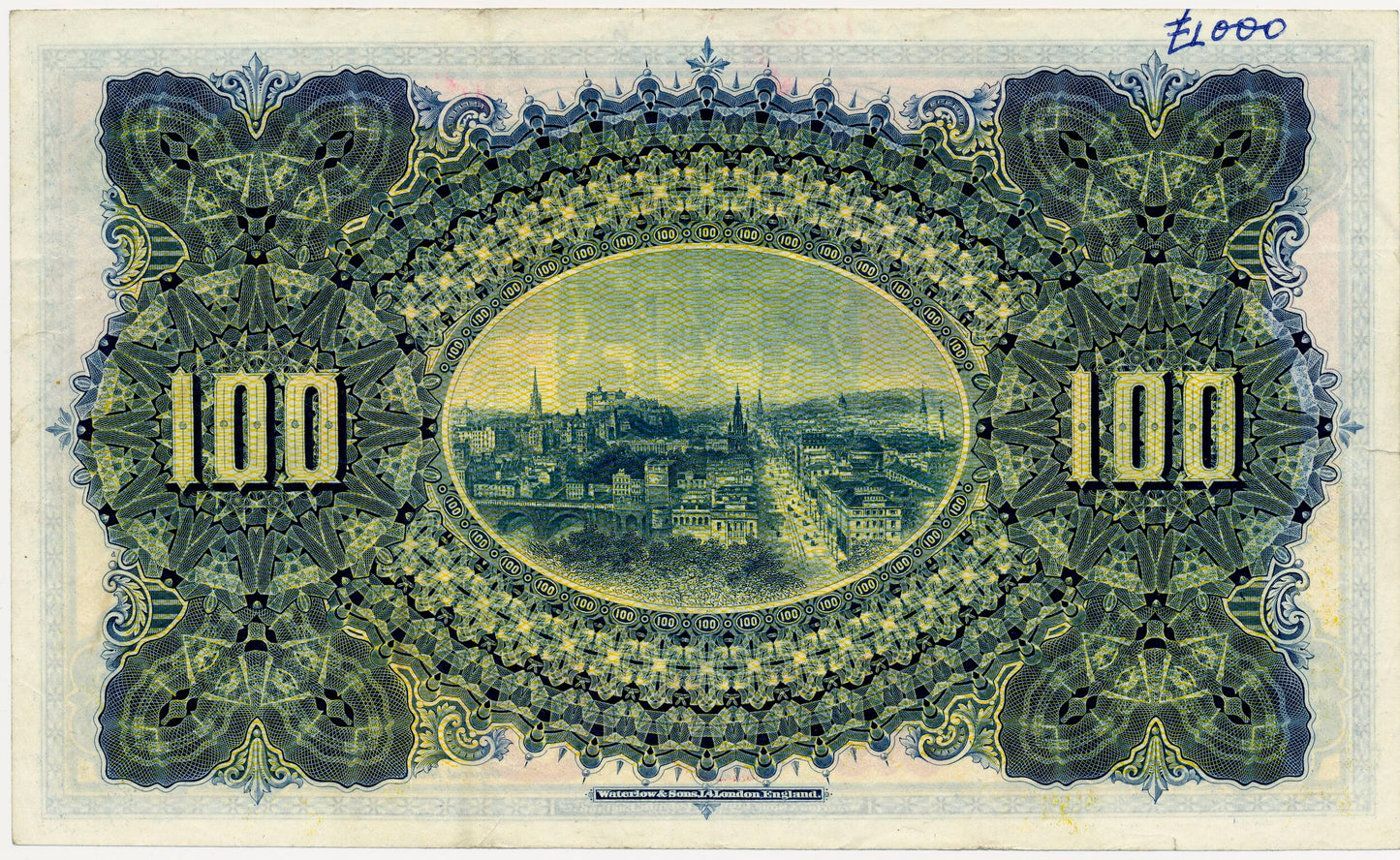 SCOTLAND P.261b SC532b 1947 National Bank of Scotland £100 VF30