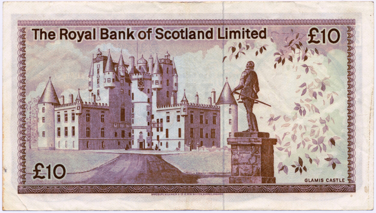 SCOTLAND P.338 SC819 1981 Royal Bank of Scotland £10 GVF A/22