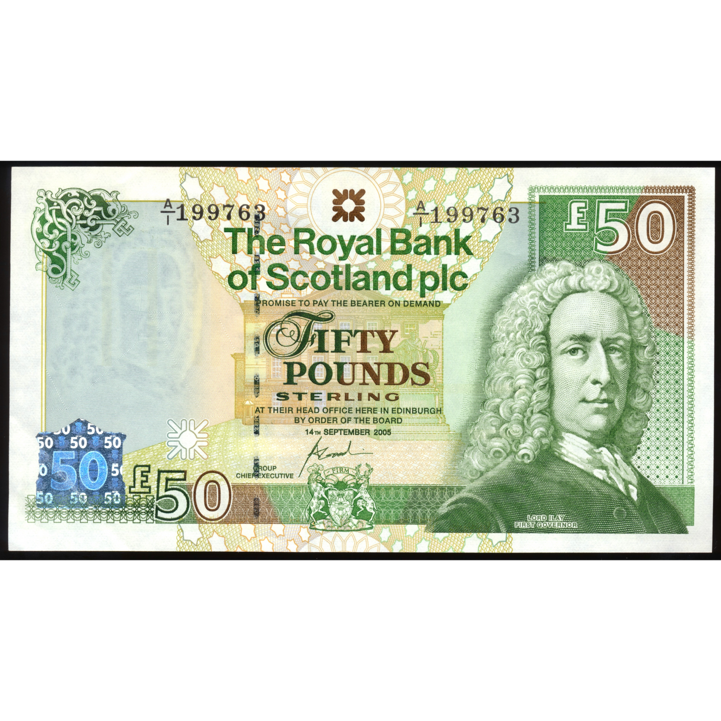 SCOTLAND P.367 SC871 2005 Royal Bank of Scotland First series £50 Choice AUNC 58 EPQ A/1
