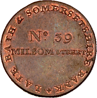 Somersetshire D&H 28 Bath William Glover Conder Halfpenny