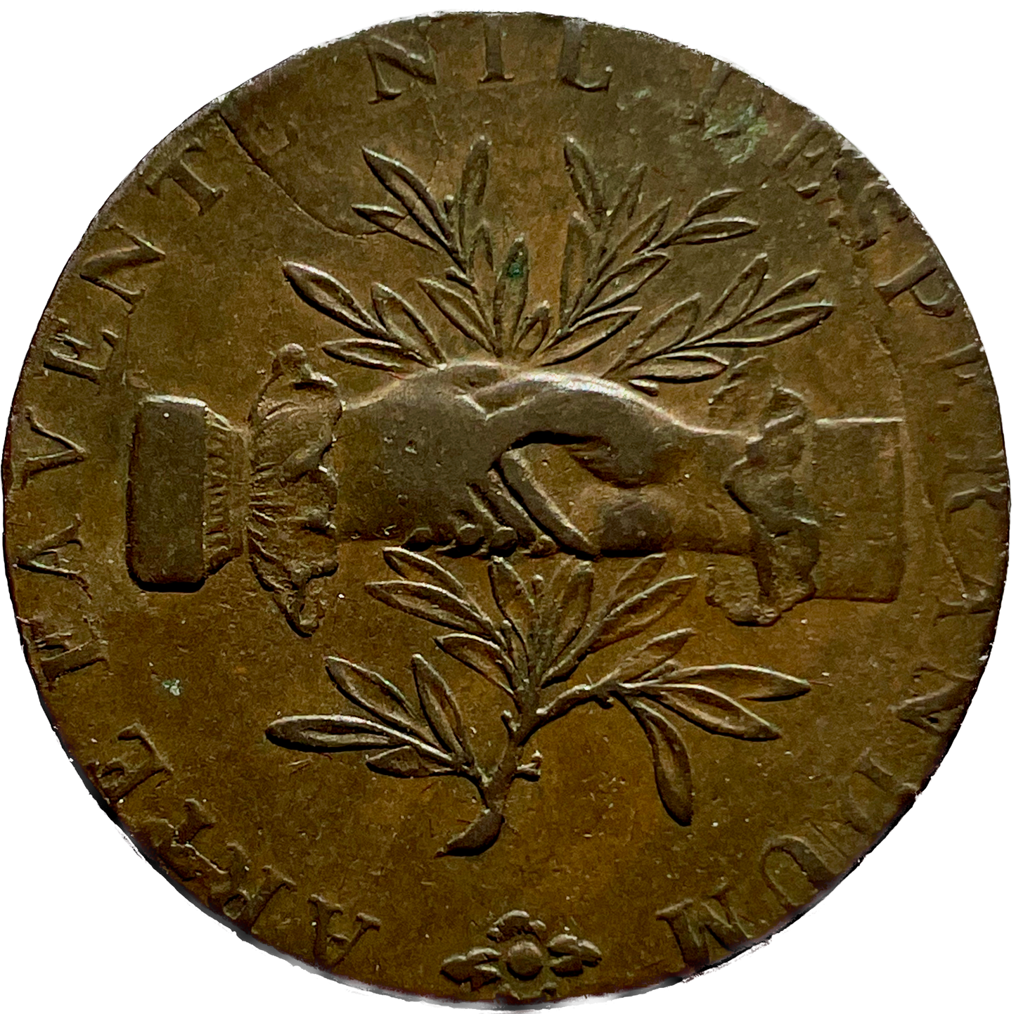 Staffordshire D&H 10 Leek 1793 Conder Halfpenny