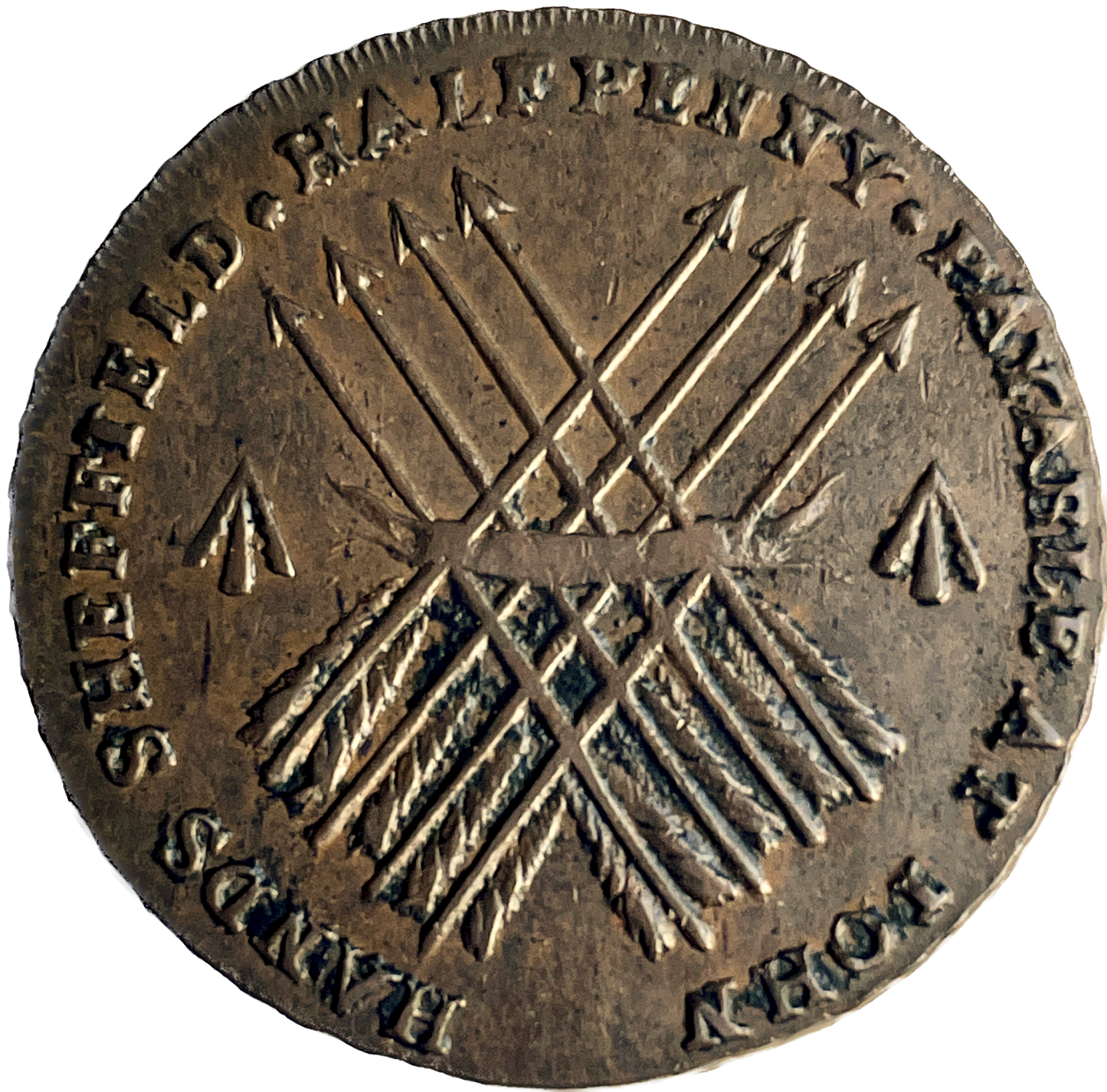 Yorkshire D&H 59 Sheffield 1794 Conder Halfpenny