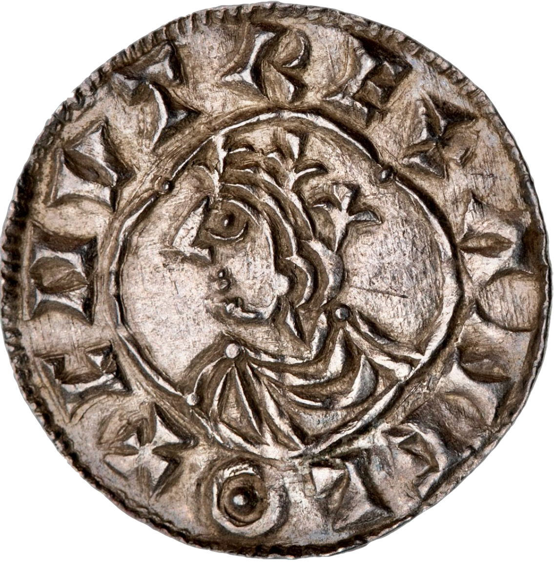1017 - 1023 CNUT Silver Penny quatrefoil type London S.1157 GEF