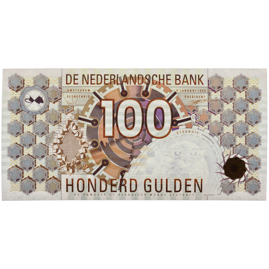 NETHERLANDS P.101 1992 100 Guilden UNC